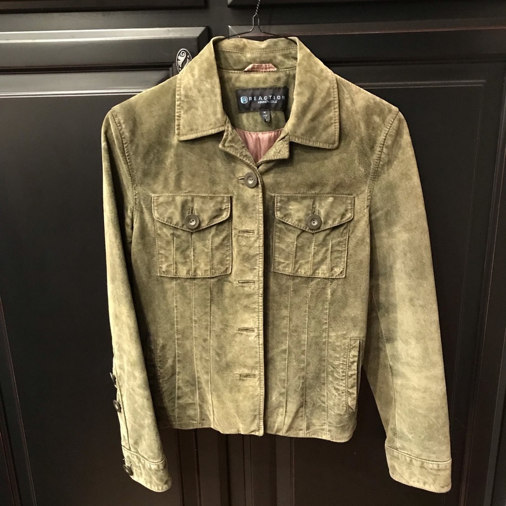 Kenneth Cole Reaction Green Suede Jacket